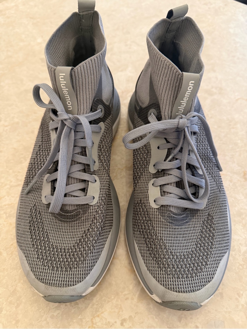lululemon athletica Grey Knit High-Top Women's Athletic Sneakers